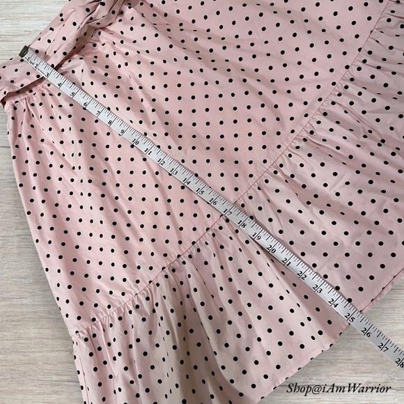 J.Crew NWT pink/black polka dot ruffle midi skirt *shop@iamwarrior - Picture 7 of 9